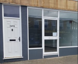 P J Plastics Limited empty showroom after liquidation but The Window Wizard Bexleyheath can repair P J Plastics UPVC