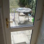 UPVC Door glass sealed unit before picture
