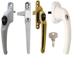 Window handle for double glazed window UPVC locking window handles Bexley