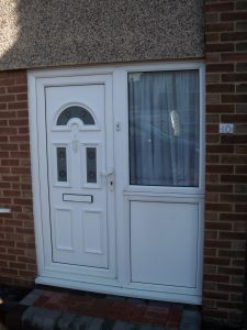 Double Glazing Repairs UPVC Front Door White Handles Letterbox Knocker Bexley