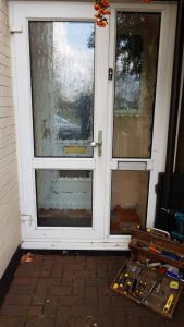Before and After photos of broken door hinges Bexleyheath
